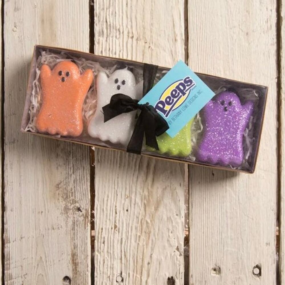 Bethany Lowe Ghost Peep Ornaments Set of 4 Peeps NEW